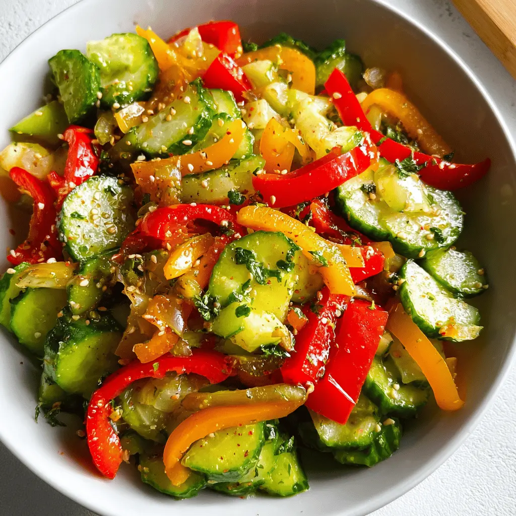 Fresh Cucumber and Sweet Pepper Salad Recipe