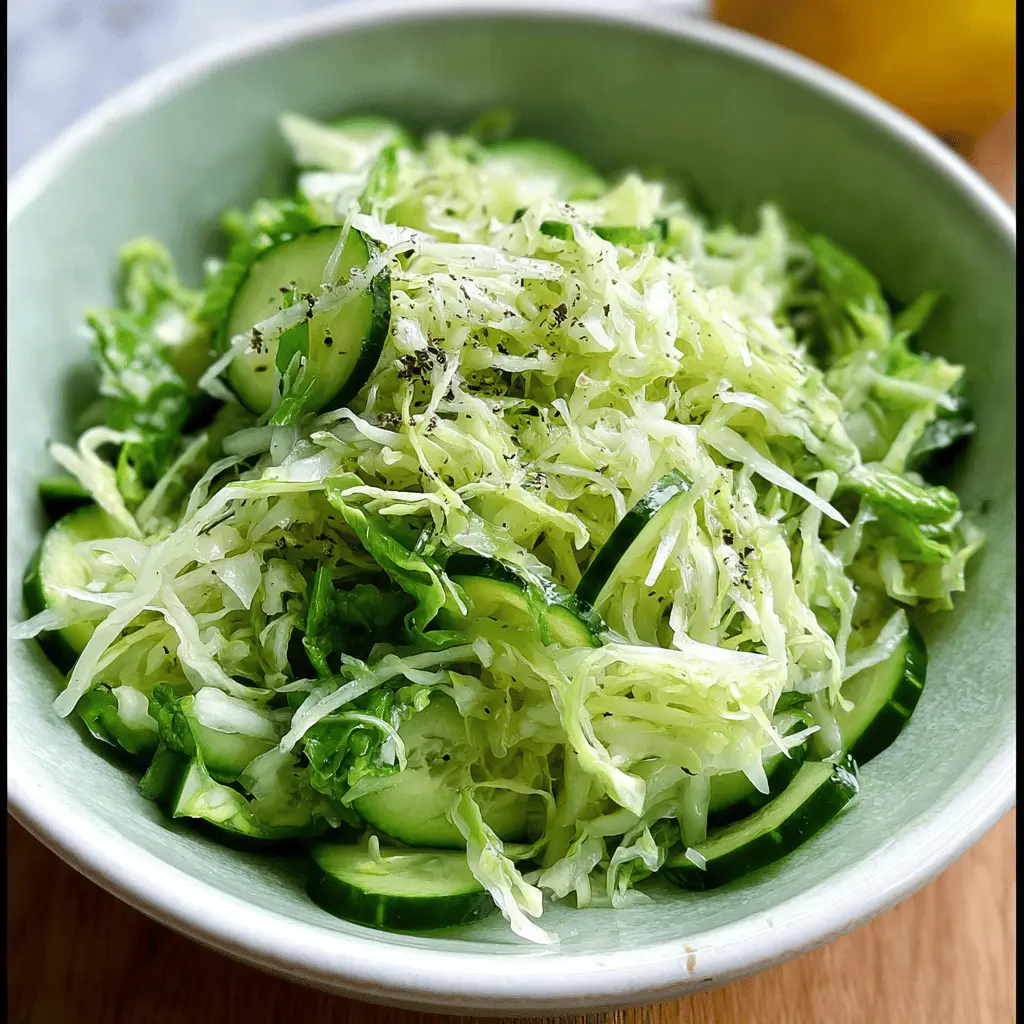 Fresh Green Cabbage and Cucumber Salad Recipe