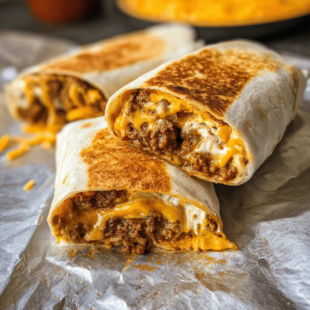 Easy Taco Bell Style Beefy Melt Burrito Recipe