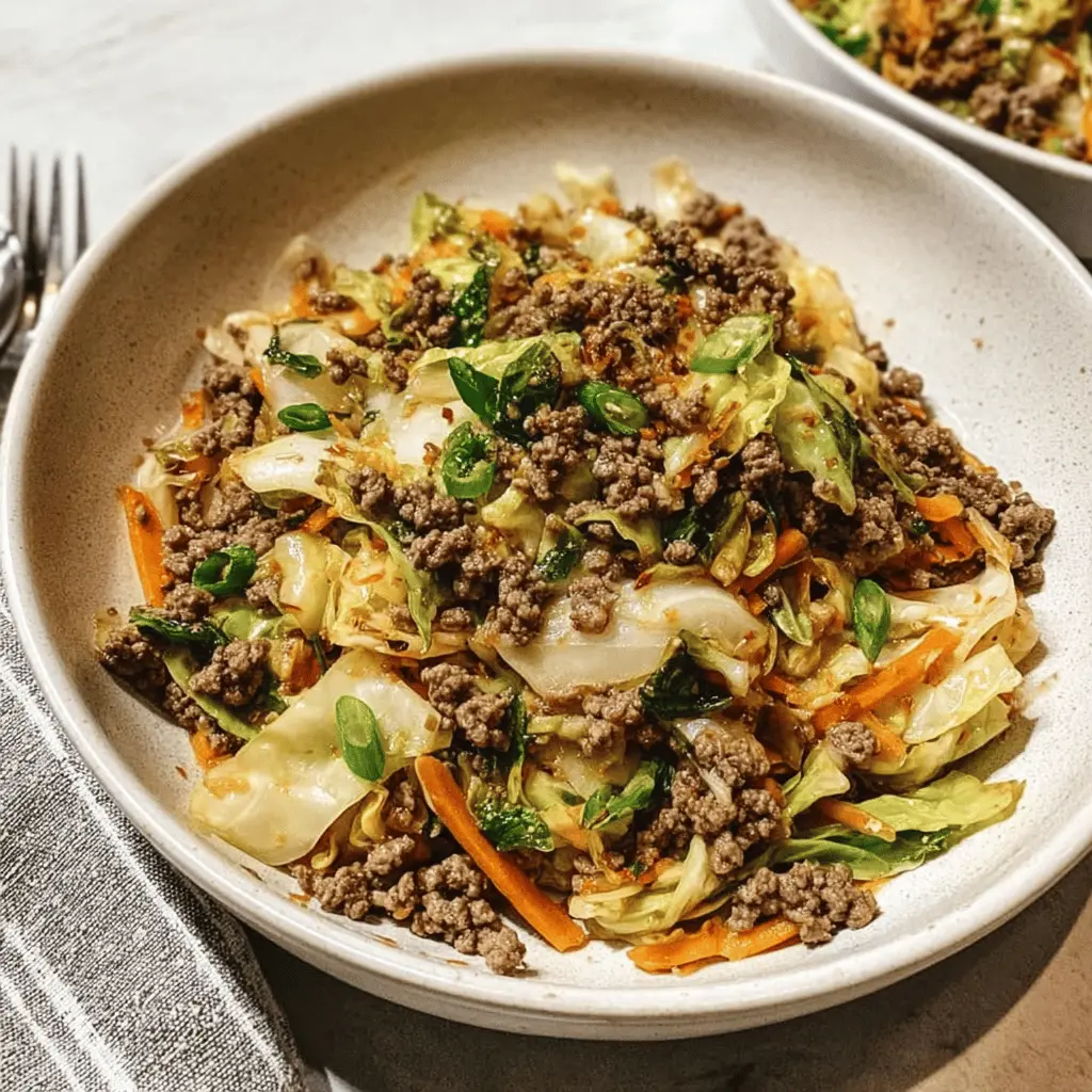 Easy Low-Carb Mongolian Beef and Cabbage Recipe