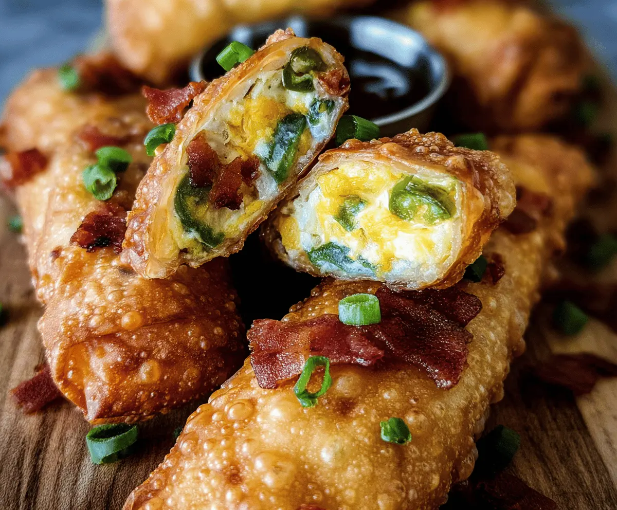 Crispy Bacon Jalapeño Popper Eggrolls Recipe