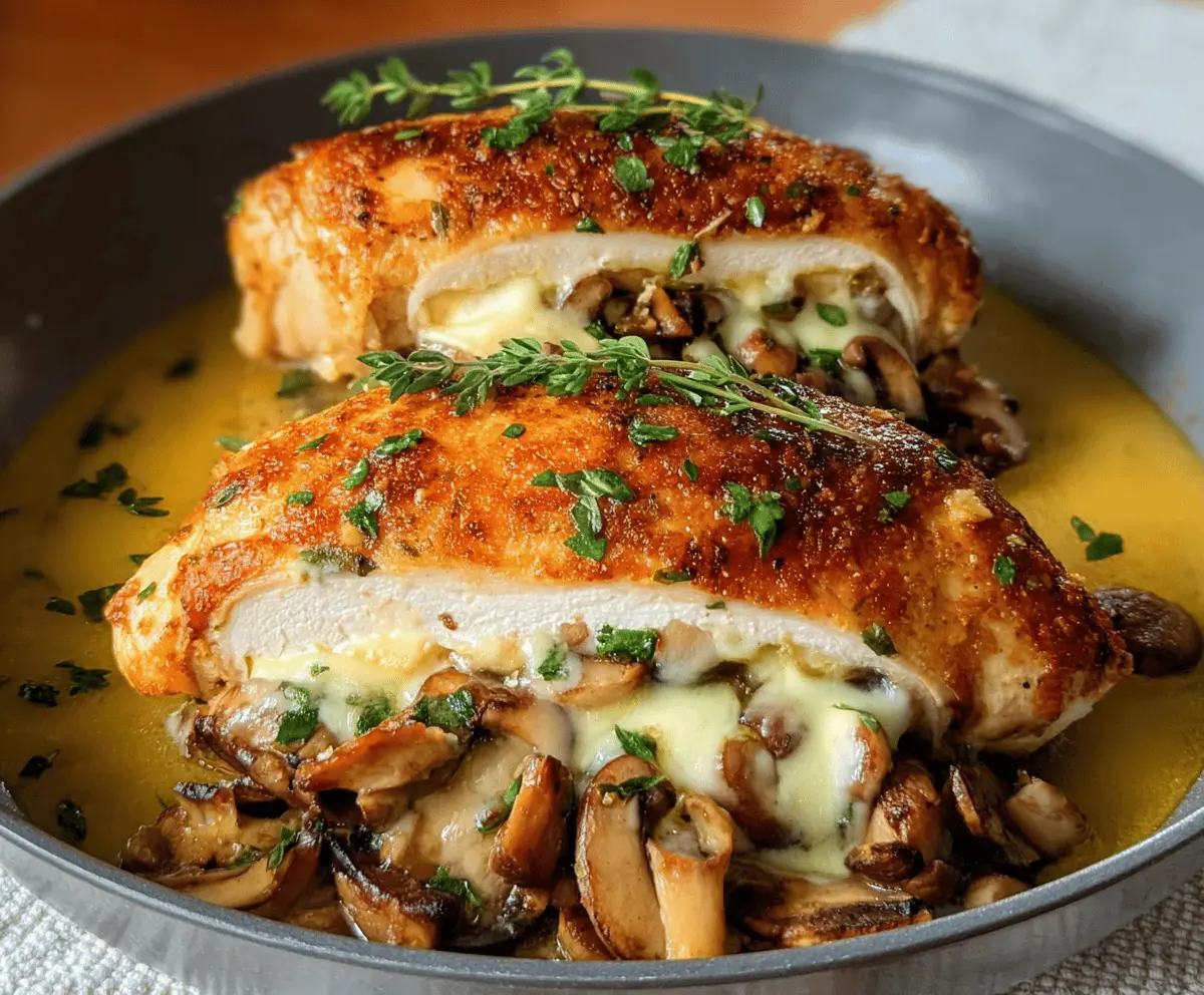 Easy Mushroom Stuffed Chicken Breast Recipe