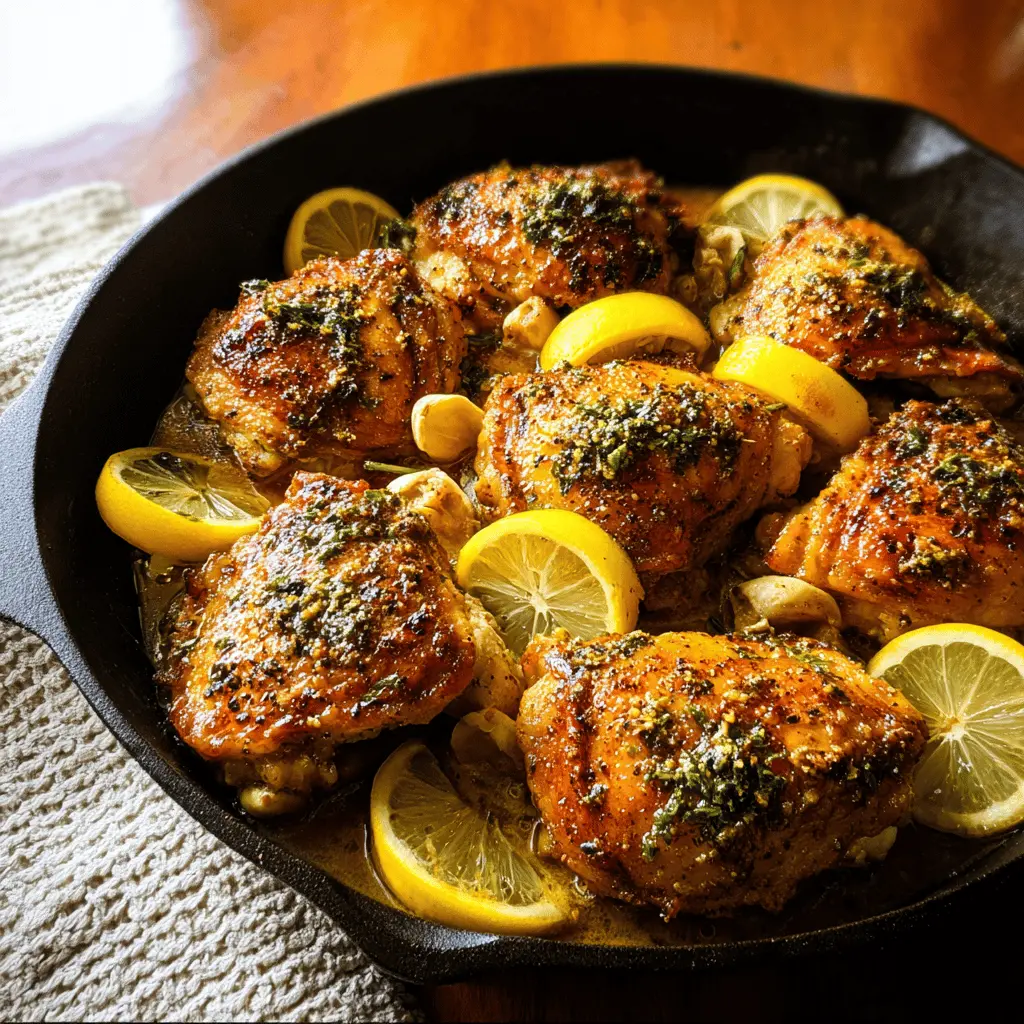 Easy Garlic Lemon Chicken Thighs Recipe