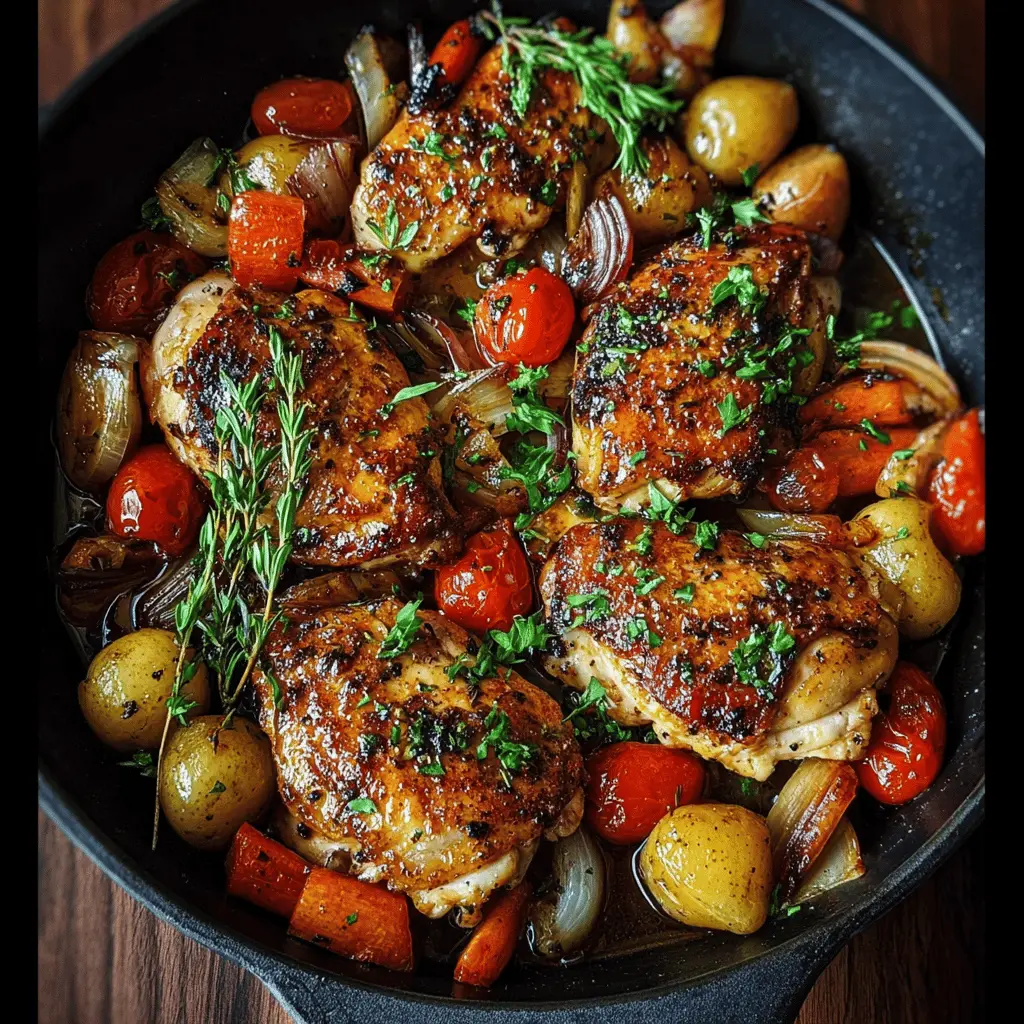 Easy One Pan Balsamic Chicken Dinner