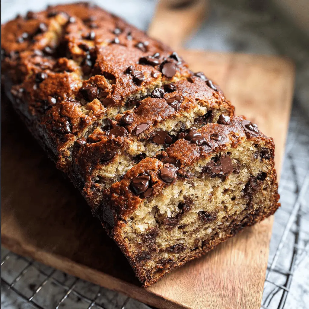 Super Moist Chocolate Chip Banana Bread Recipe