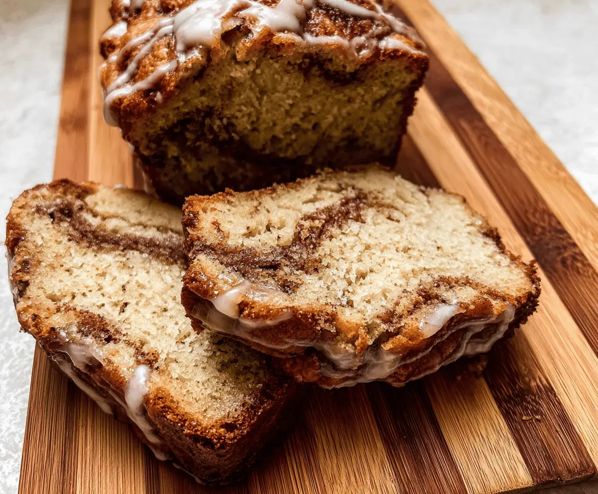 Easy Homemade Cinnamon Swirl Banana Bread Recipe