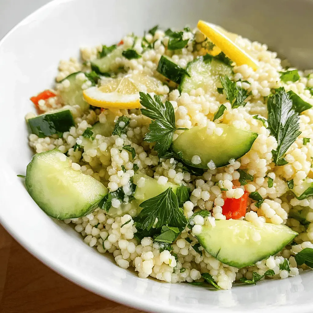 Refreshing Chilled Cucumber Couscous Salad Recipe
