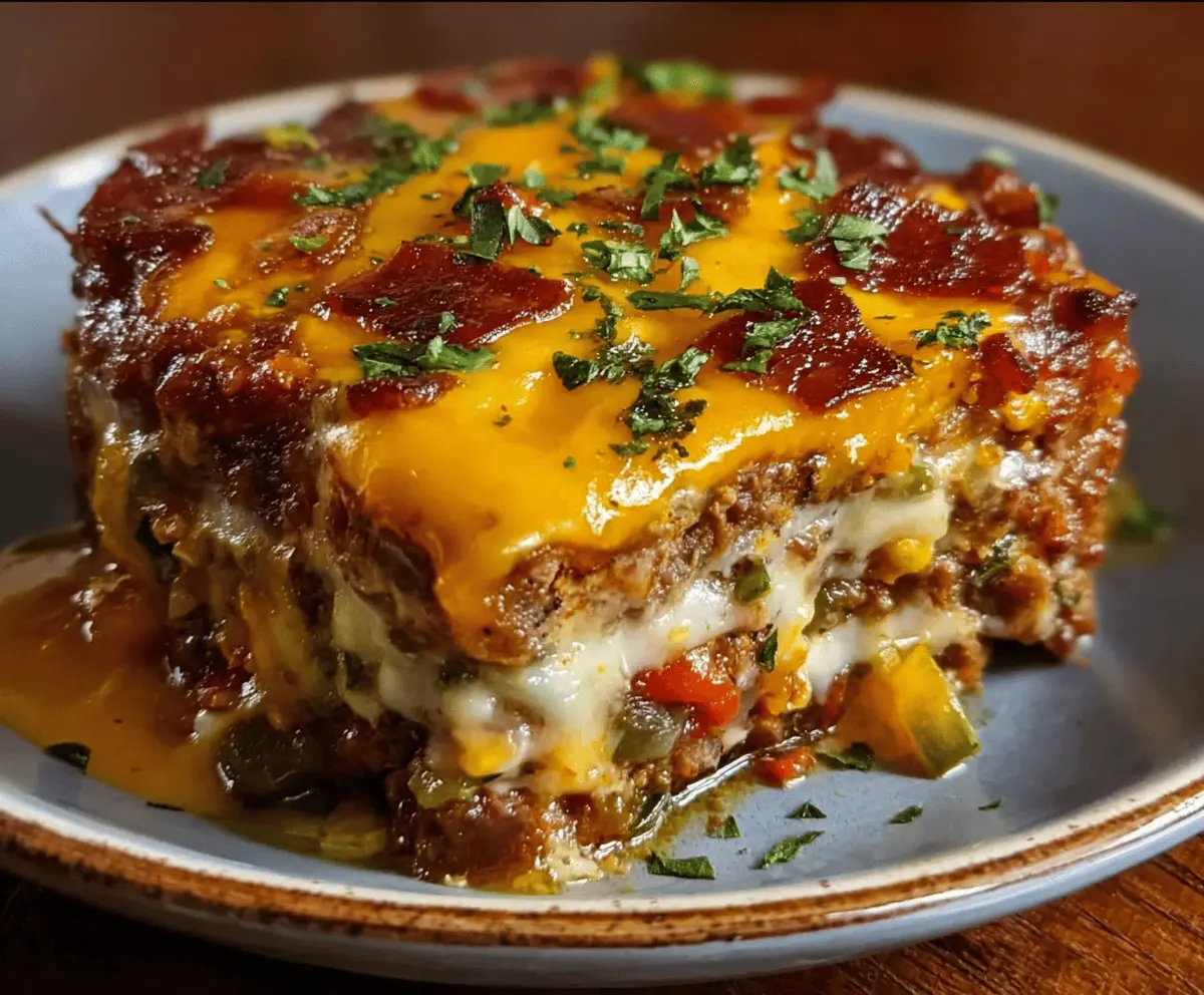 Cheesy Loaded Meatloaf Casserole with Veggies