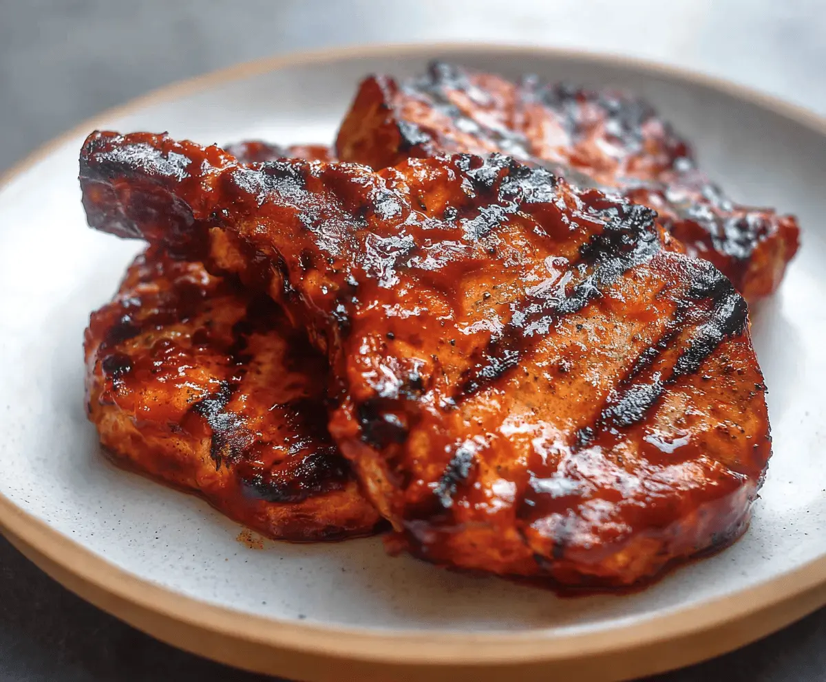 Juicy BBQ Pork Chops grilled to perfection with smoky flavor and savory seasoning.