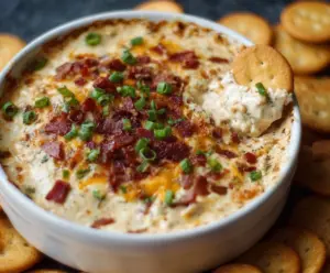 Delicious Crock Pot Crack Dip served in a bowl with chips, perfect for parties and gatherings.