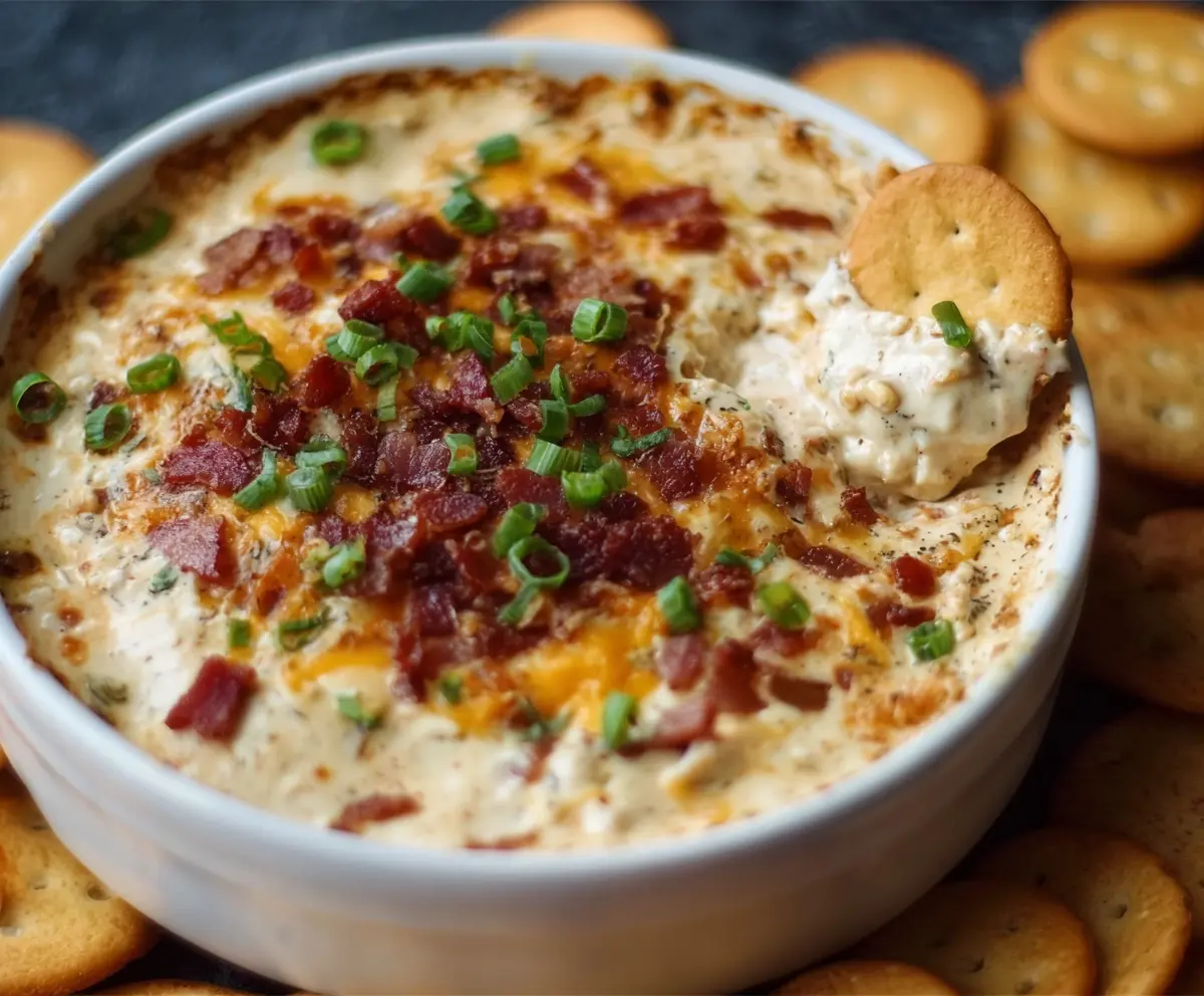 Delicious Crock Pot Crack Dip served in a bowl with chips, perfect for parties and gatherings.