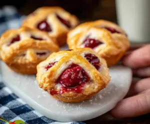 Delicious Cherry Pie Bites with flaky pastry and sweet cherry filling, perfect for dessert or snacks.
