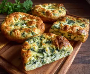 Healthy Spinach Cottage Cheese Flagels ready for a nutritious breakfast or snack.