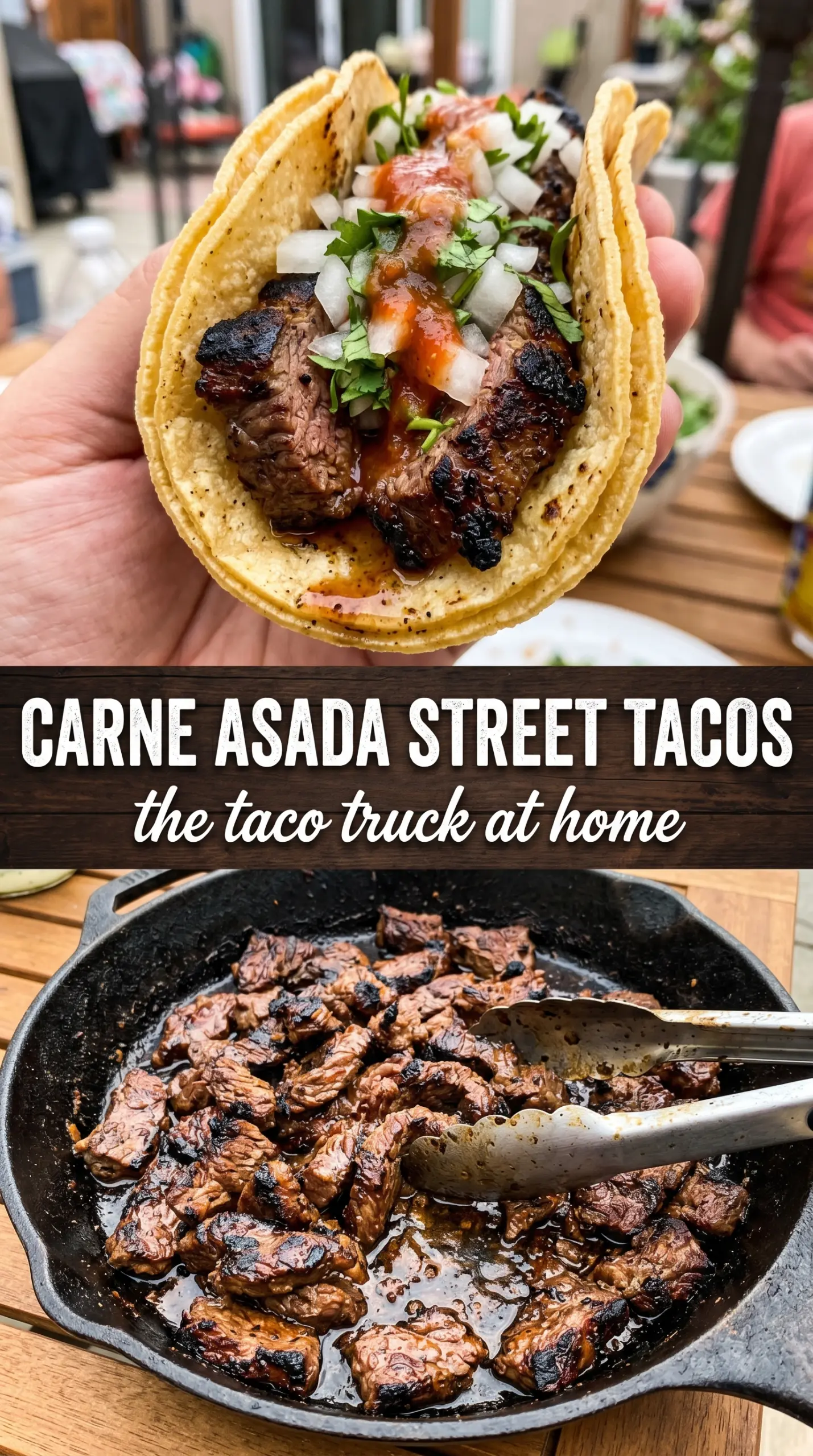 Carne Asada Street Tacos charred steak fresh toppings