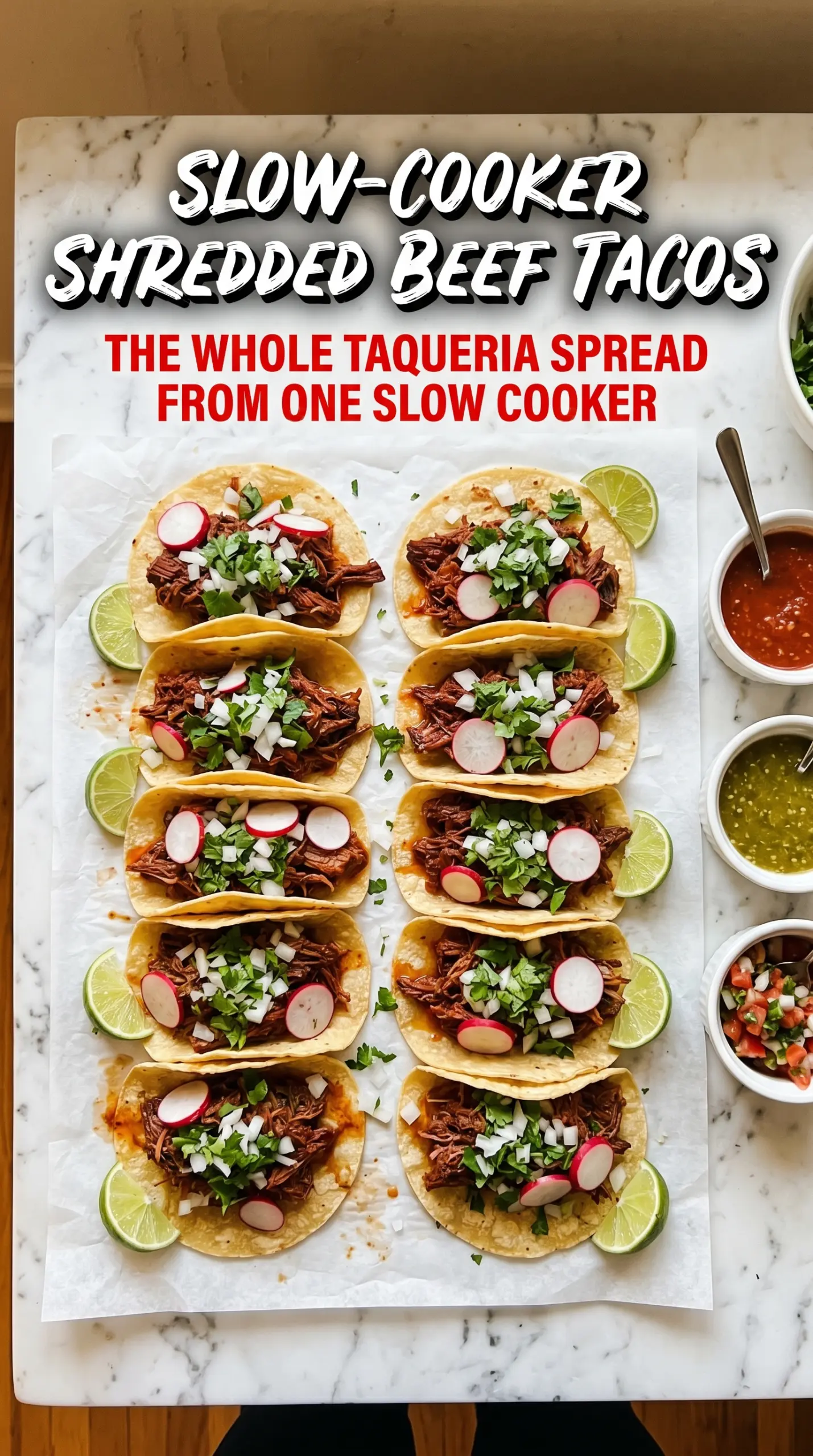 Slow-Cooker Shredded Beef Tacos tender savory shredded beef