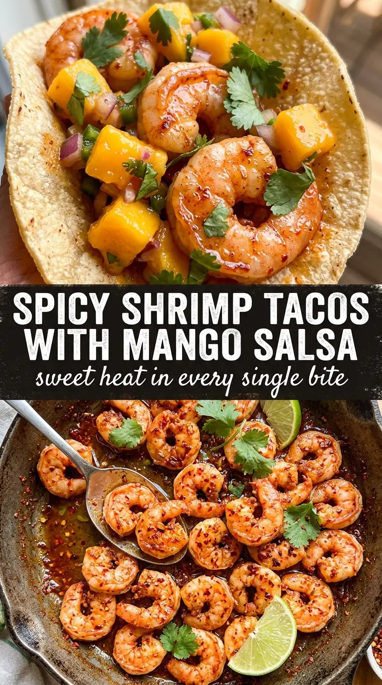 Spicy Shrimp Tacos with Mango Salsa, bright, fresh, spicy