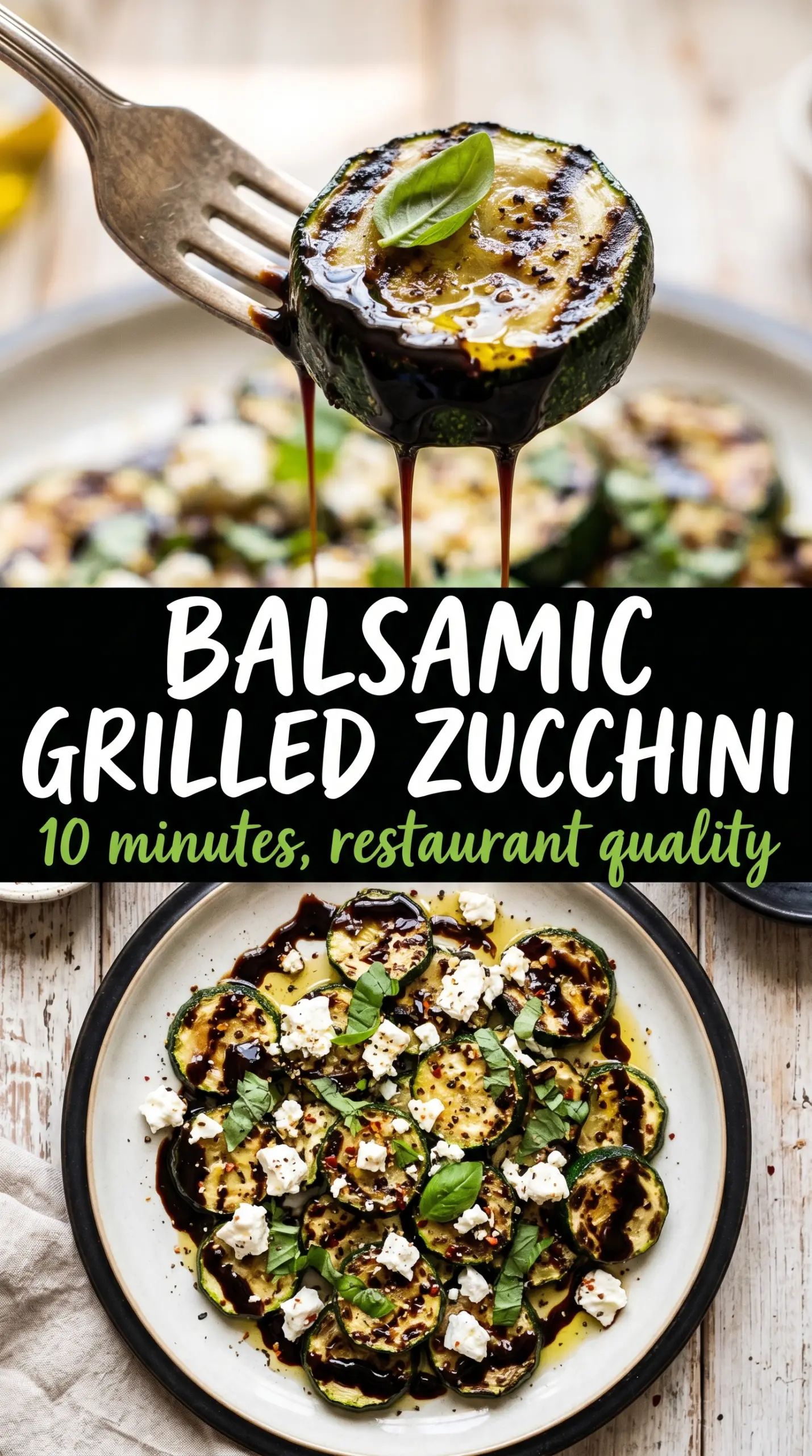 Balsamic Grilled Zucchini sticky caramelized