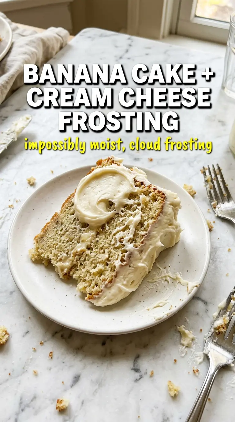 Banana cake with cream cheese frosting moist creamy
