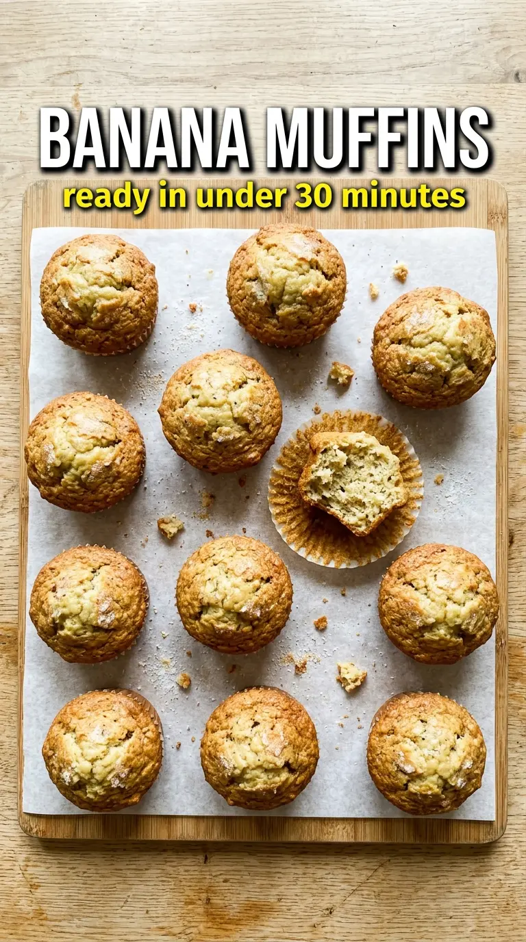 Banana Muffins moist bakery-style