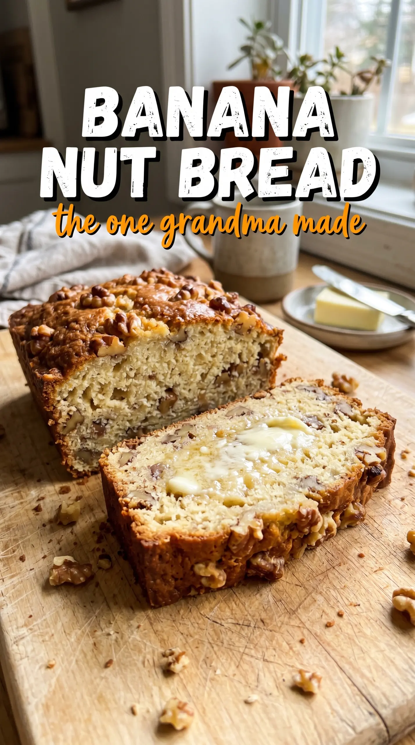 Banana Nut Bread moist walnut loaf