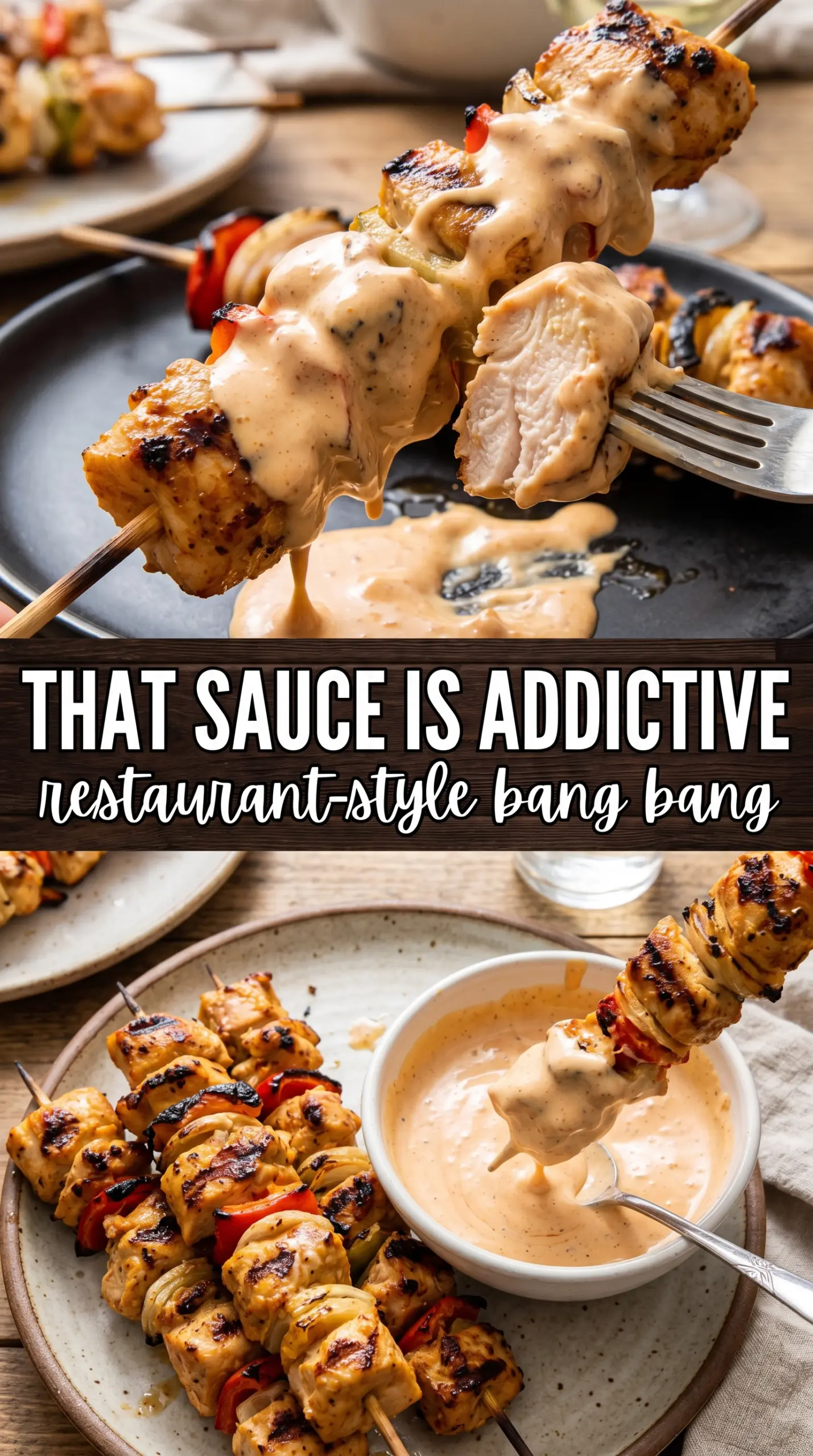 Bang Bang Chicken Kabobs creamy spicy grilled
