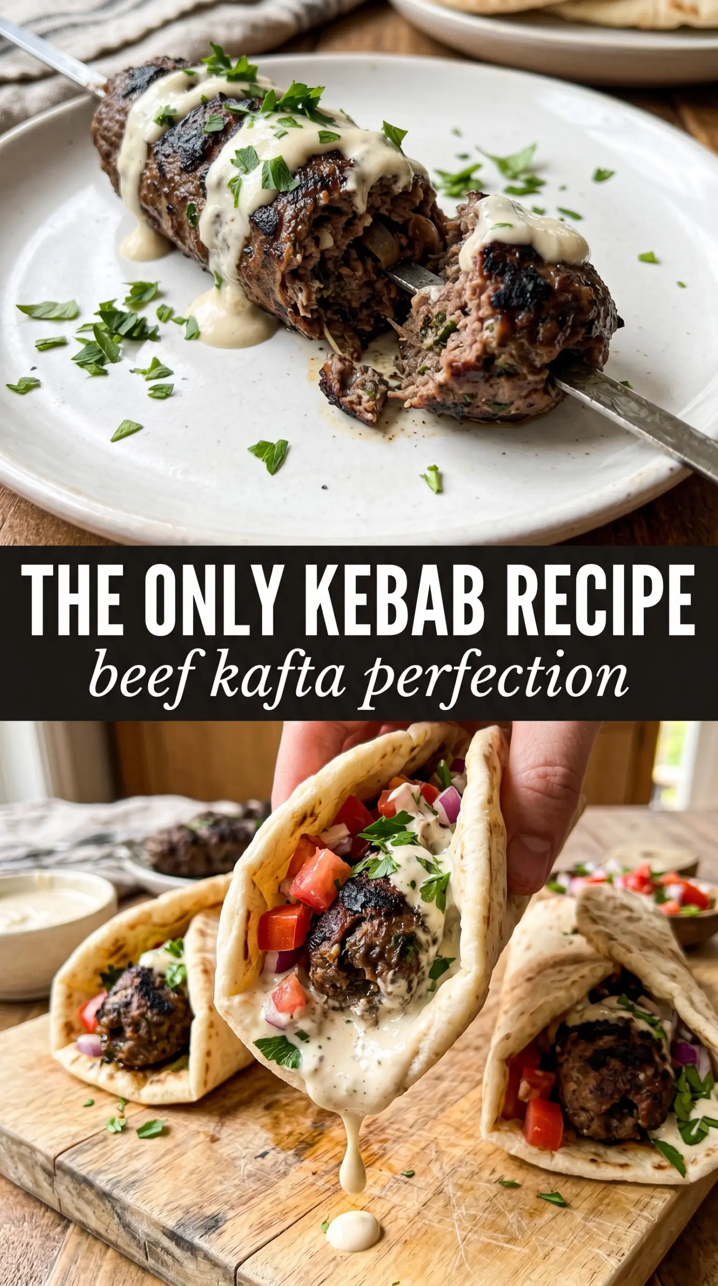 Beef Kafta Kebabs spiced grilled skewers