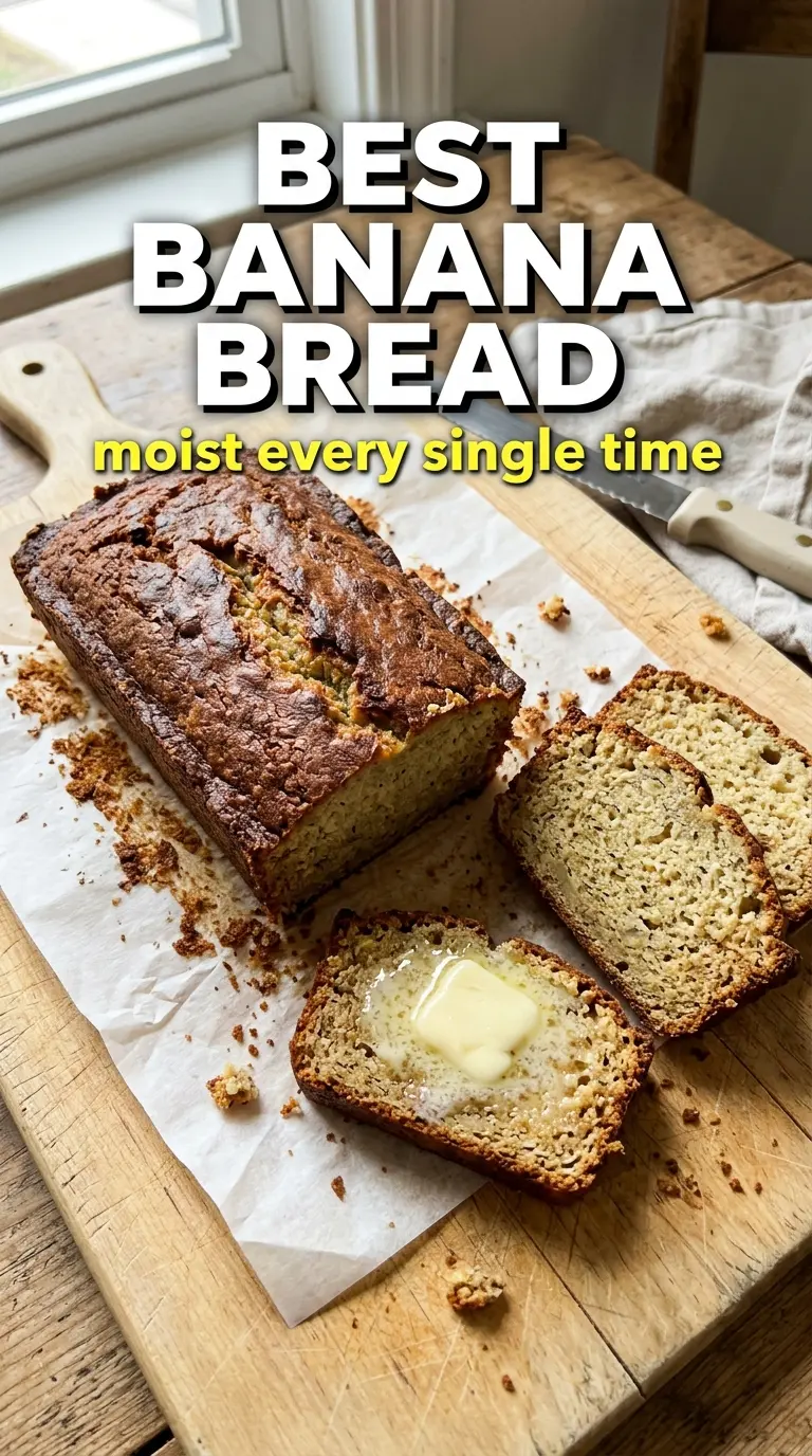 Slice of banana bread on a plate