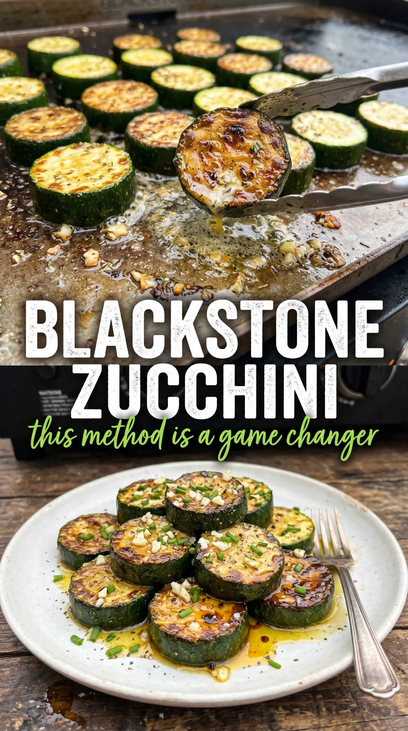 Blackstone zucchini caramelized garlic butter
