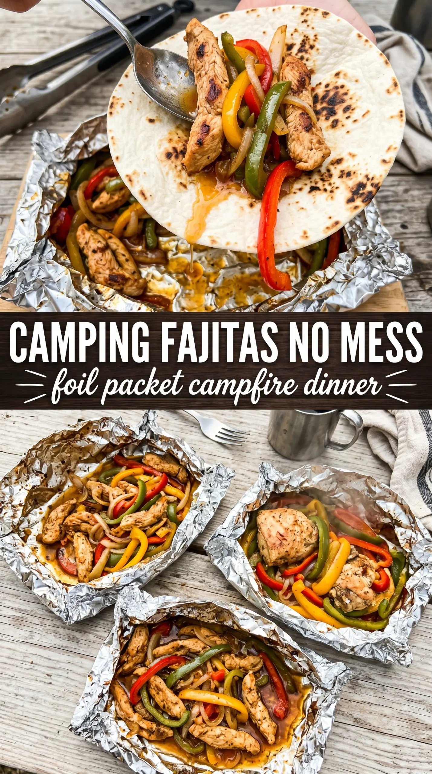 campfire fajitas smoky skillet peppers onions