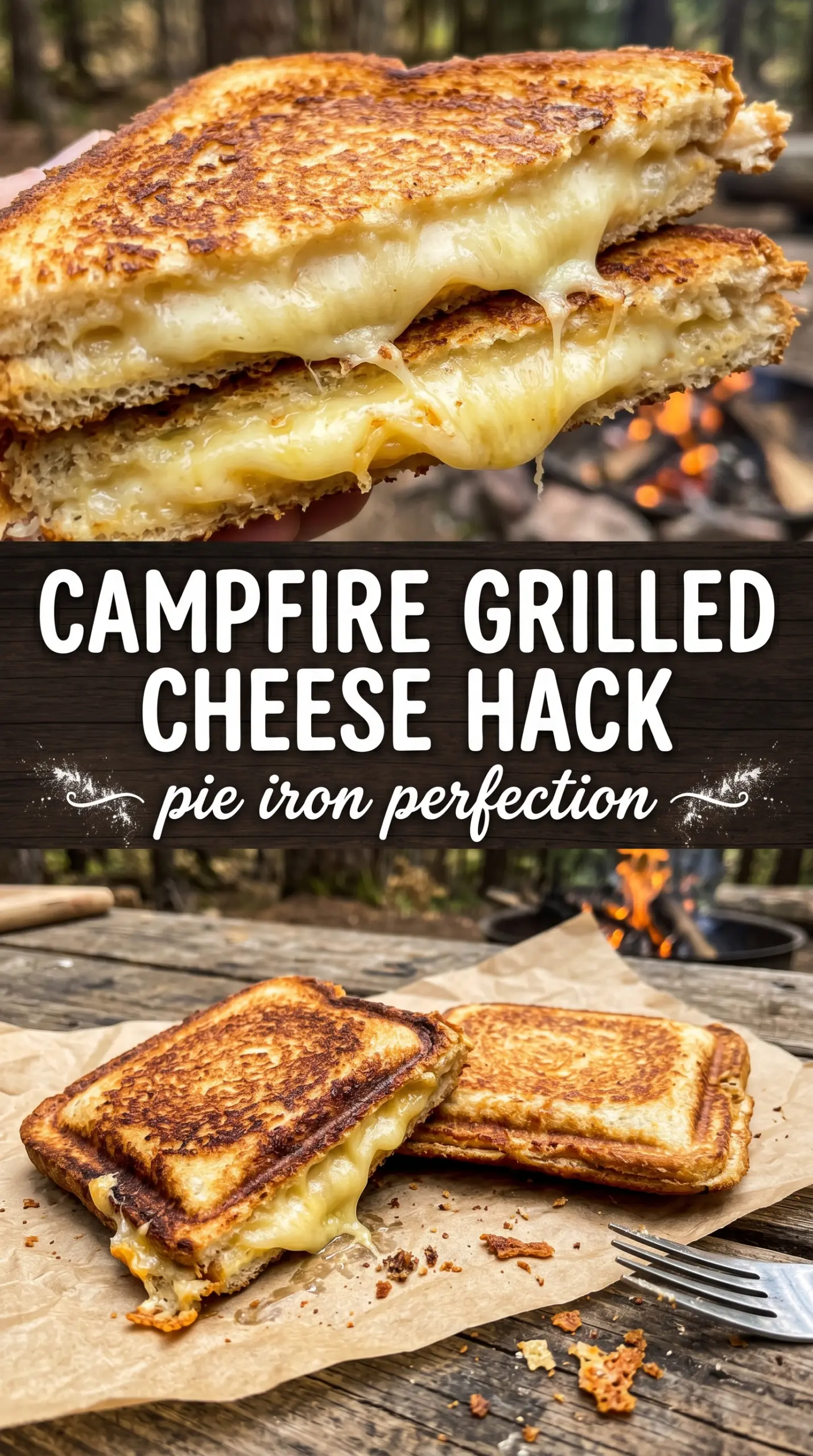 Campfire Grilled Cheese golden melted