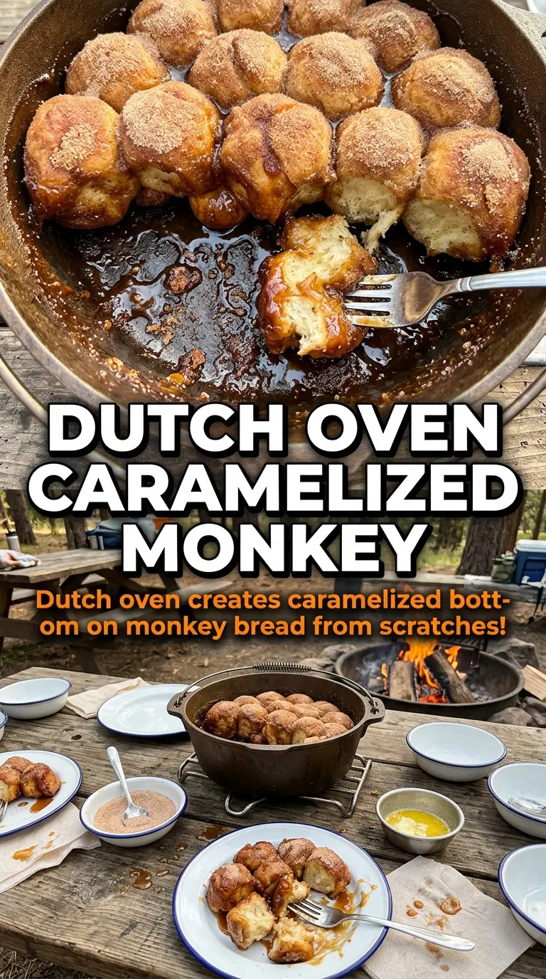 Campfire Monkey Bread golden pull-apart cinnamon sugar