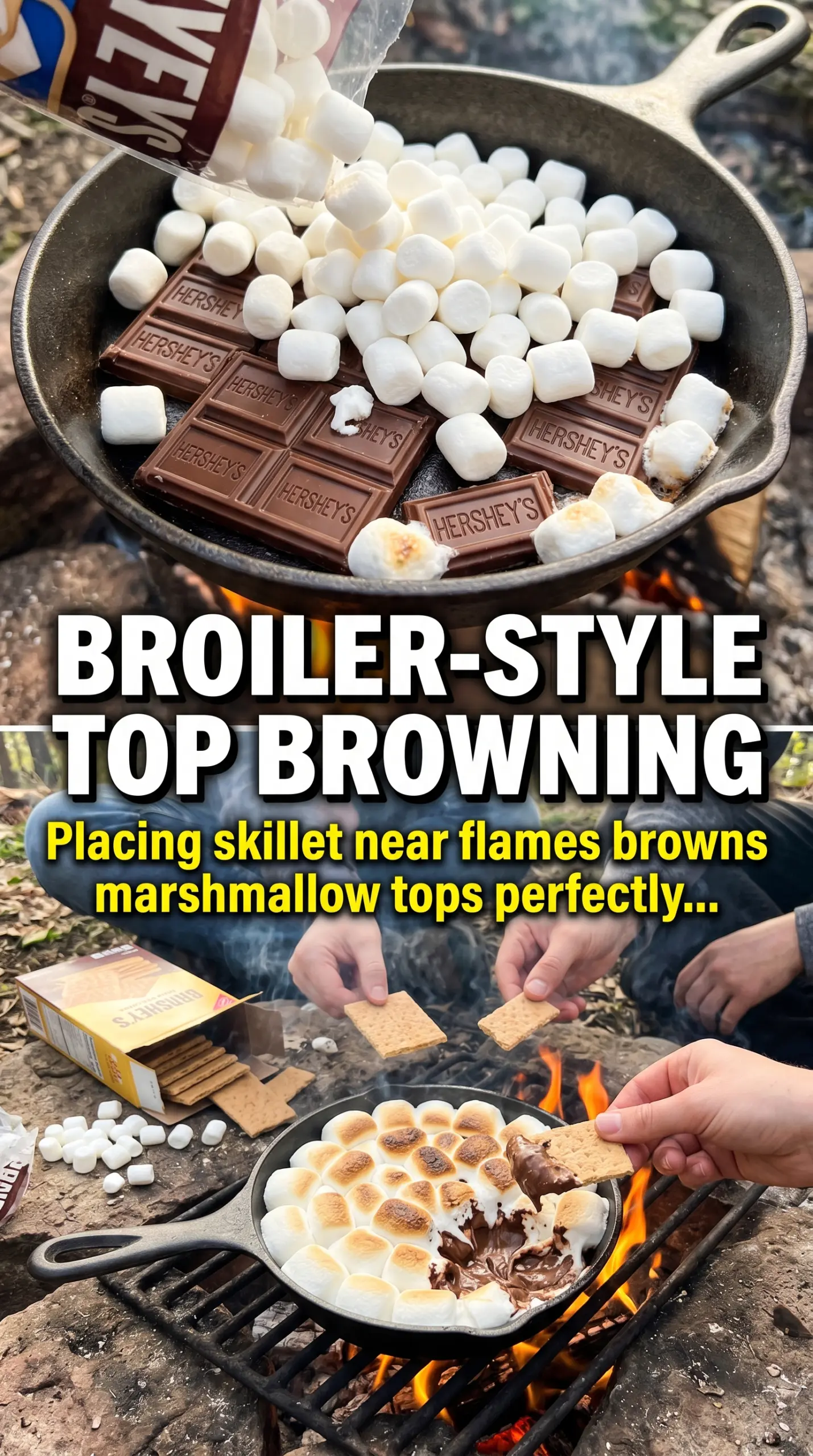 Campfire S'mores Dip toasted marshmallow chocolate