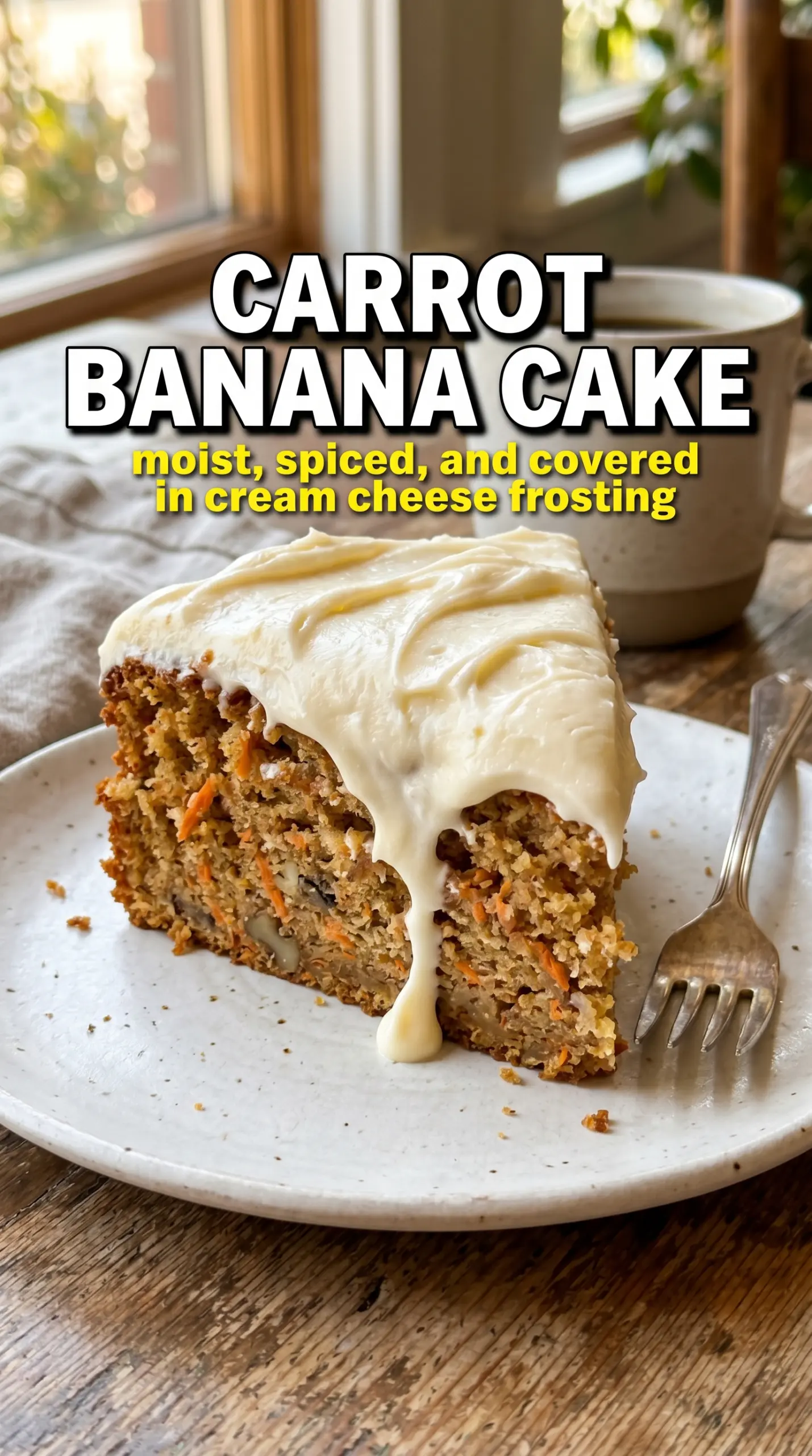 Slice of banana bread on a plate