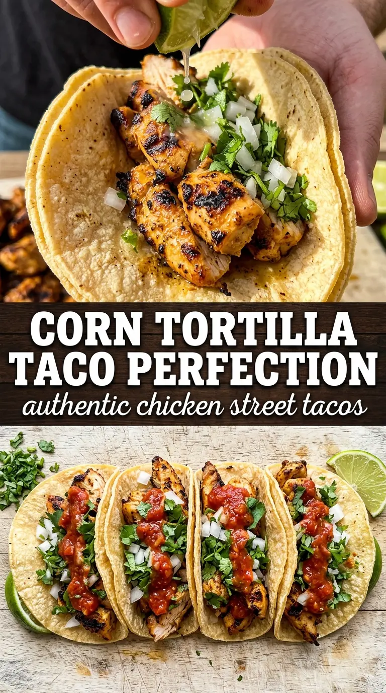 Chicken Street Tacos grilled chicken fresh toppings