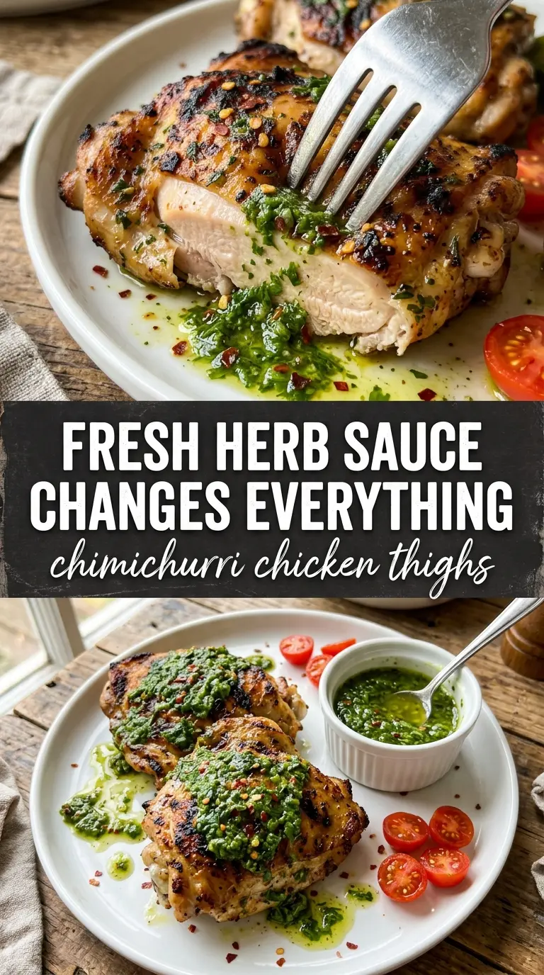 Chimichurri Chicken Thighs charred herby vibrant