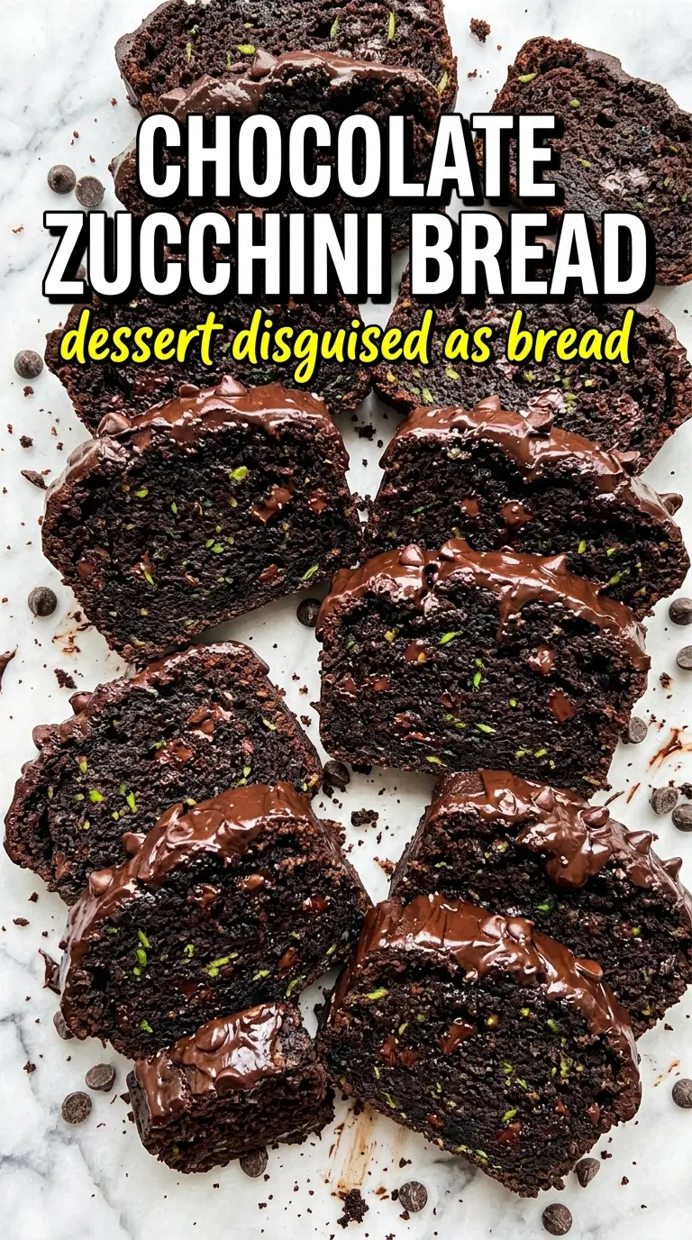 Chocolate zucchini bread dark fudgy chocolate chip