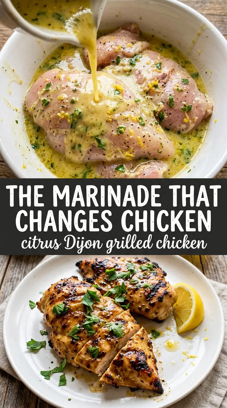 Citrus Dijon Grilled Chicken Marinade golden juicy