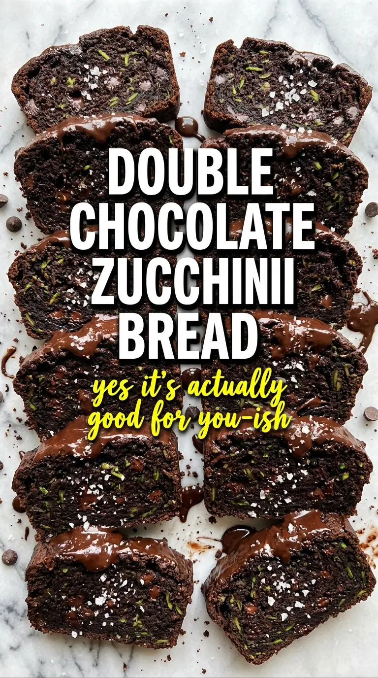 Double Chocolate Zucchini Bread fudgy chocolate chip