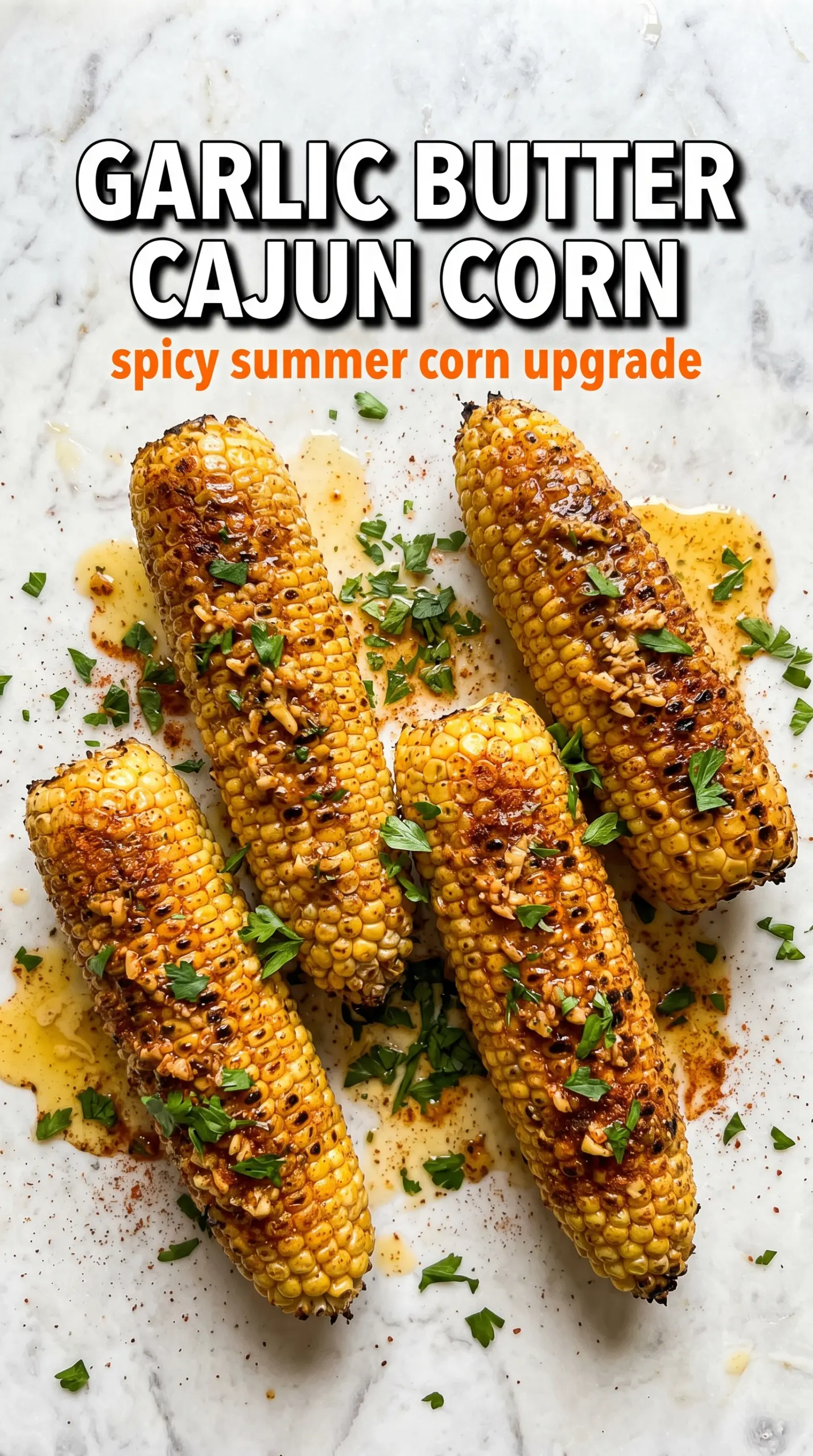Garlic Butter Cajun Corn smoky spicy charred