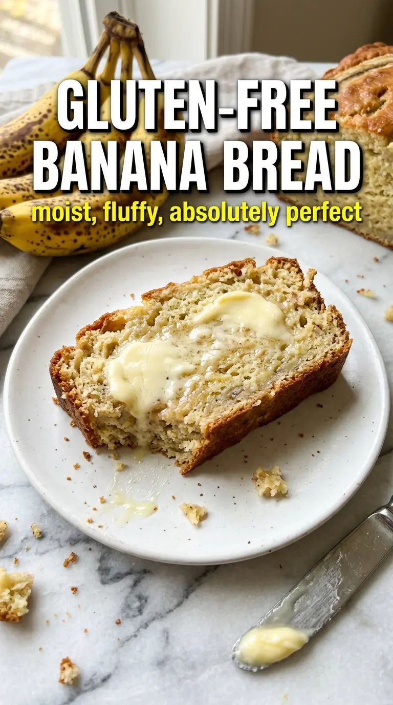 Slice of banana bread on a plate
