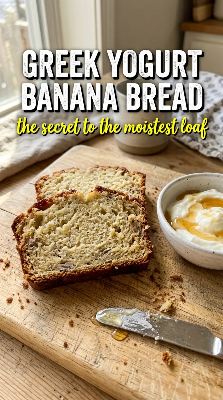 Slice of banana bread on a plate