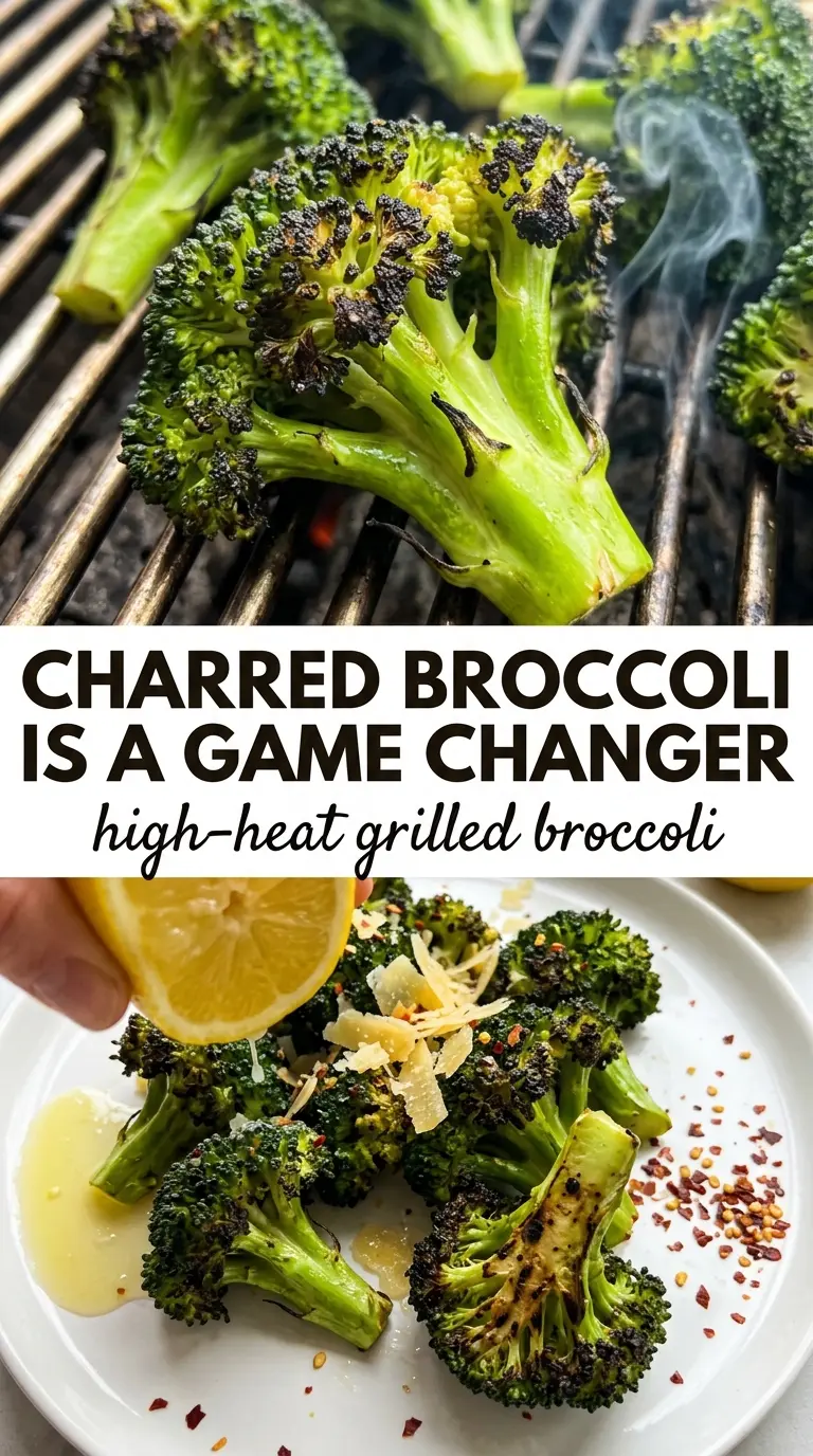Grilled Broccoli charred lemon-garlic