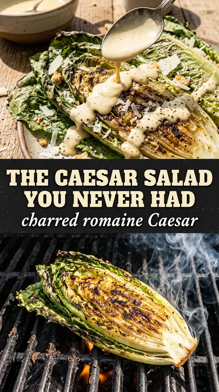 Grilled Caesar Salad charred romaine crisp