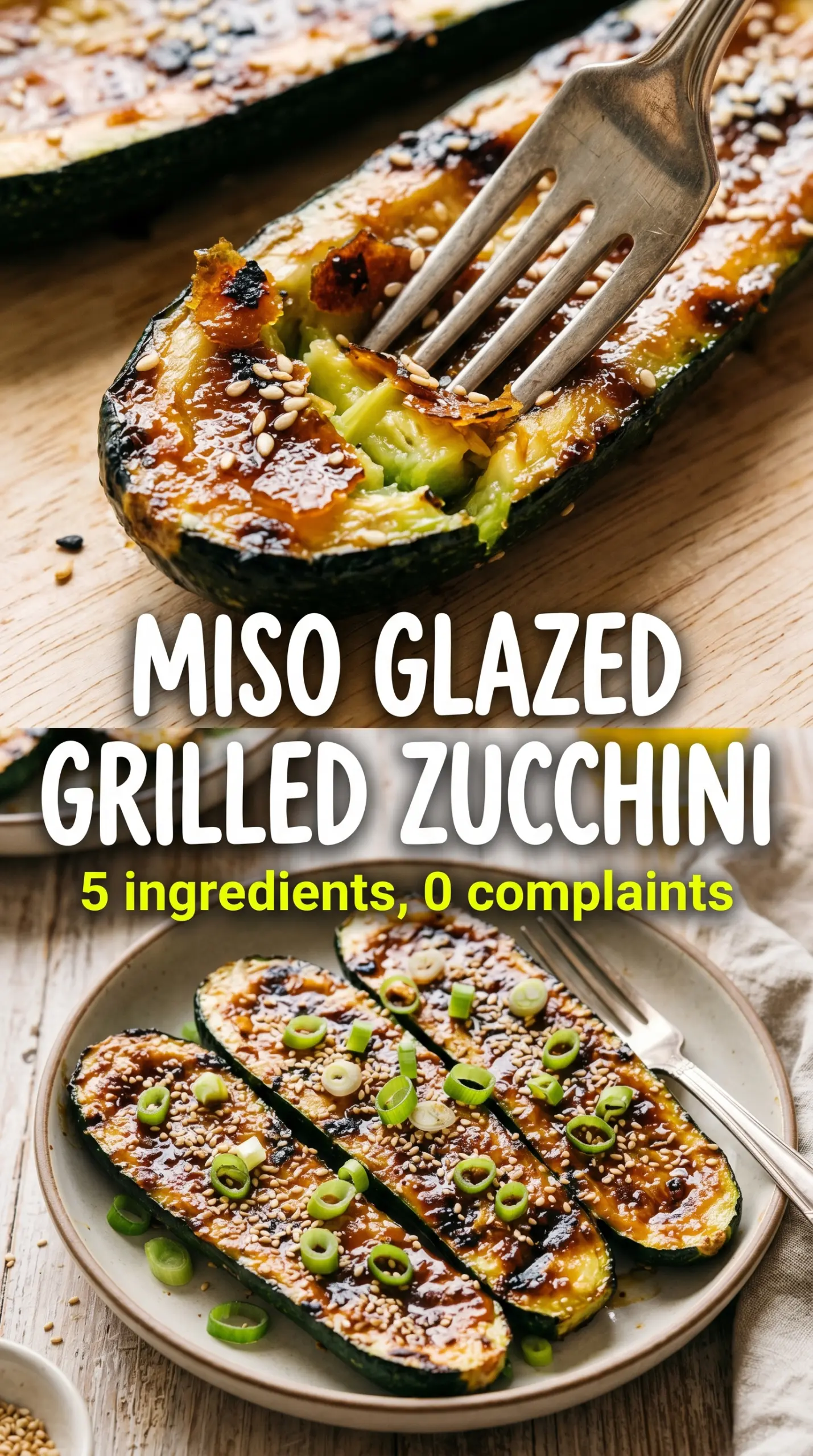 Grilled Zucchini with Miso Glaze caramelized umami sesame