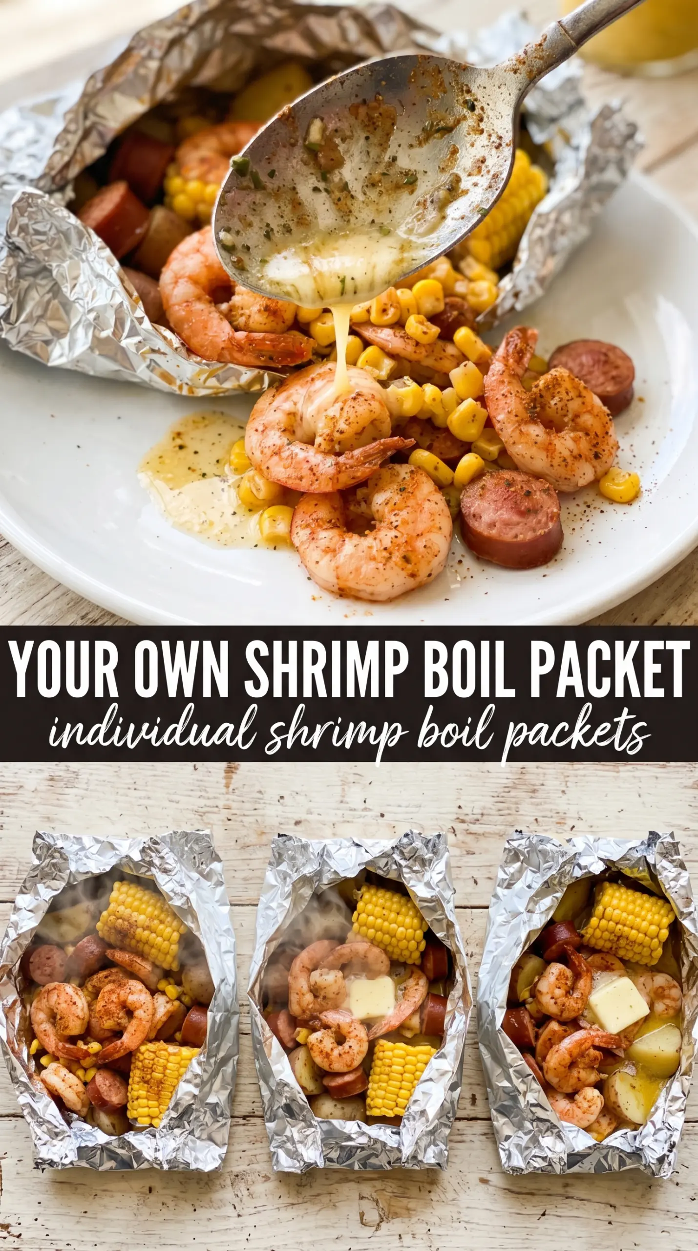 Grilled Shrimp Boil in Foil Packets shrimp boil foil packet