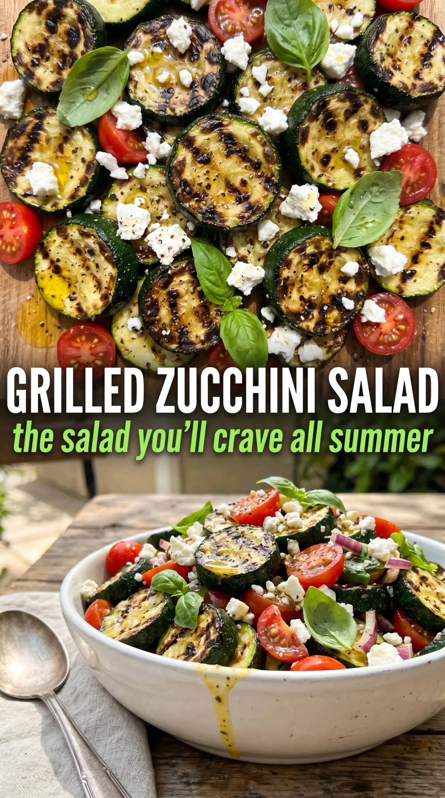Grilled zucchini slices with toppings