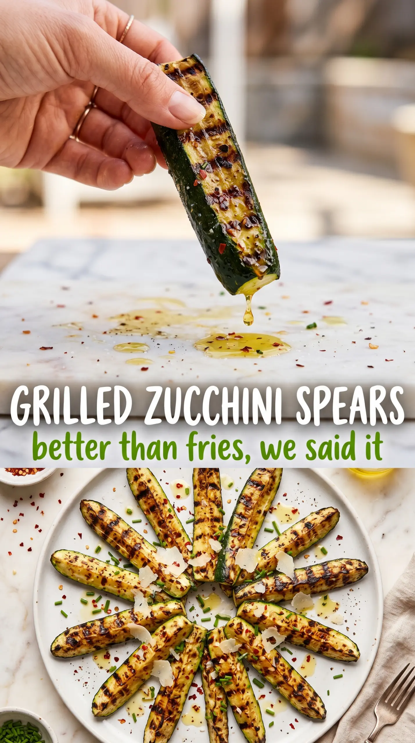 Grilled zucchini slices with toppings