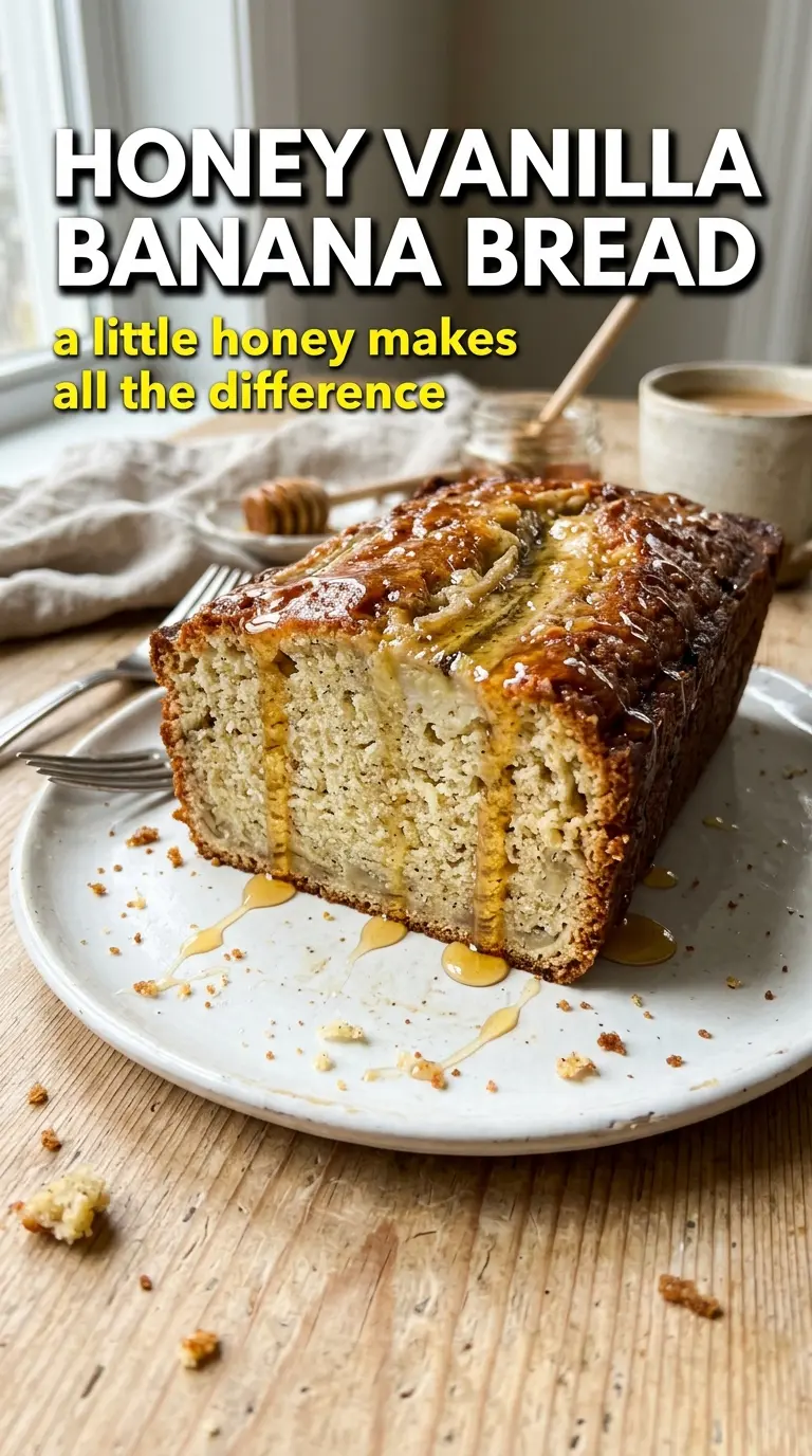Honey Vanilla Banana Bread golden moist banana loaf