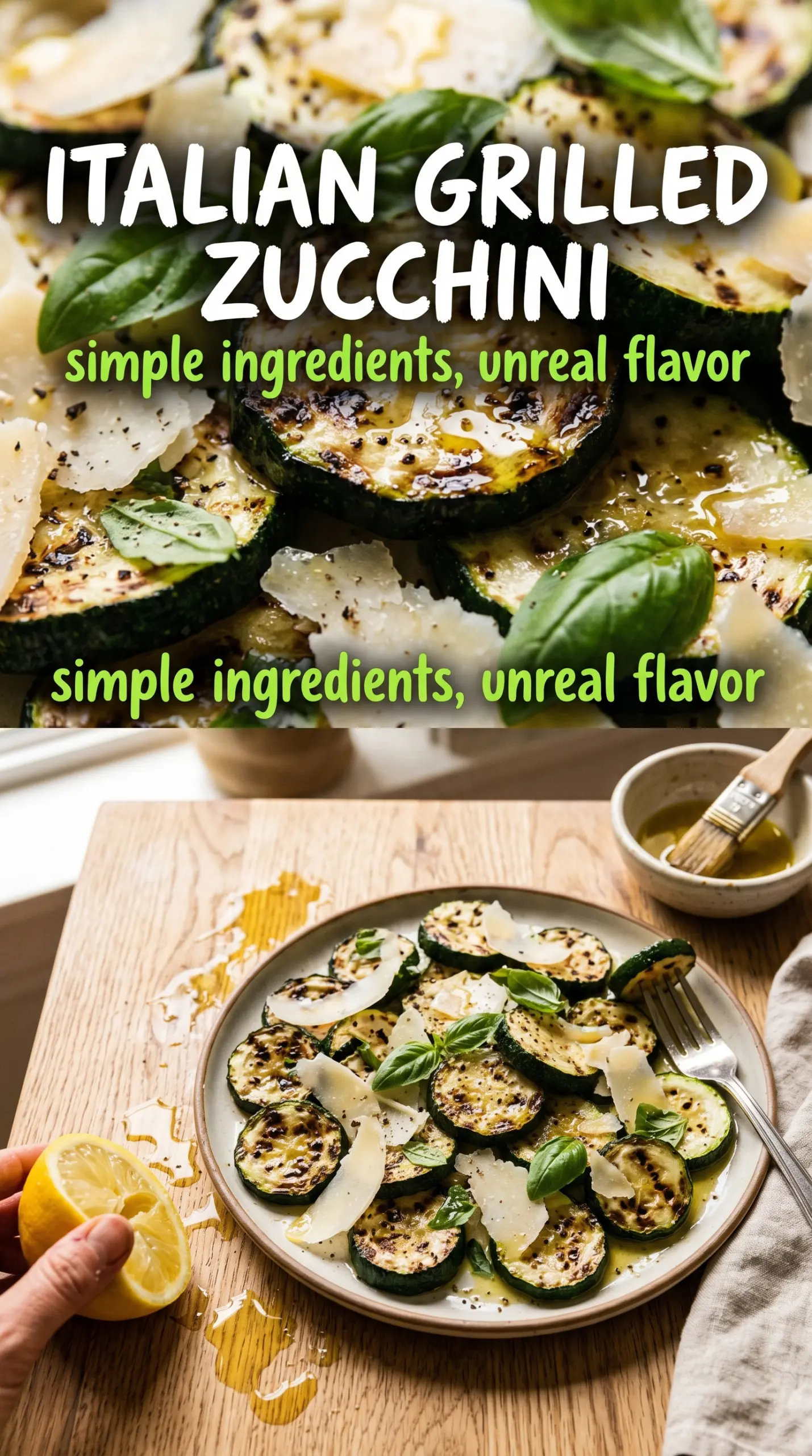 Italian Style Grilled Zucchini grilled zucchini garlic basil