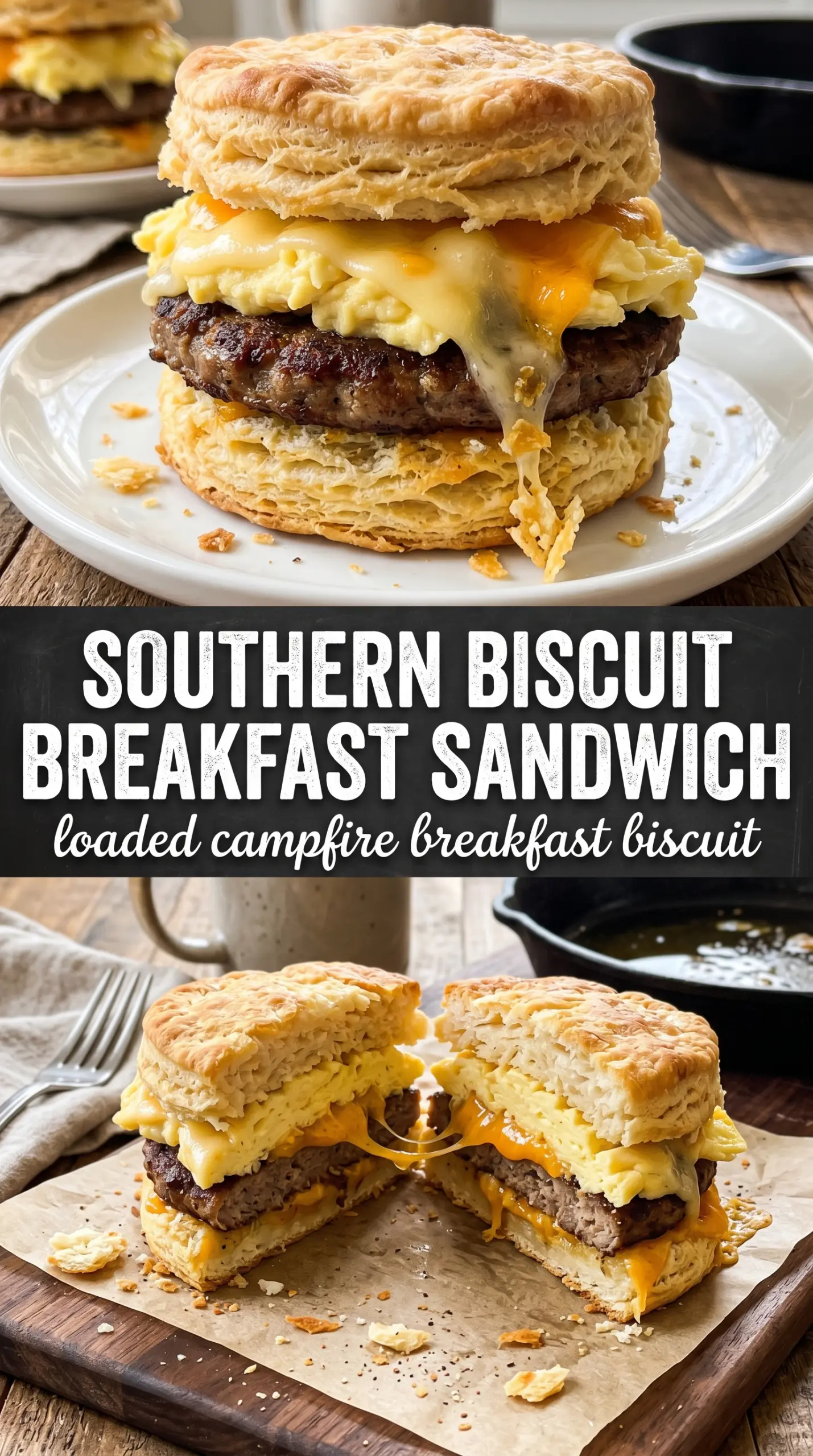 Loaded Breakfast Biscuits fluffy savory handheld